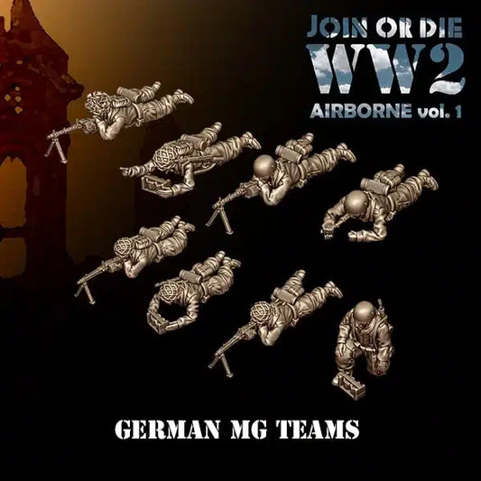 German Fallschirmjager LMG MG teams by 3D Breed Miniatures