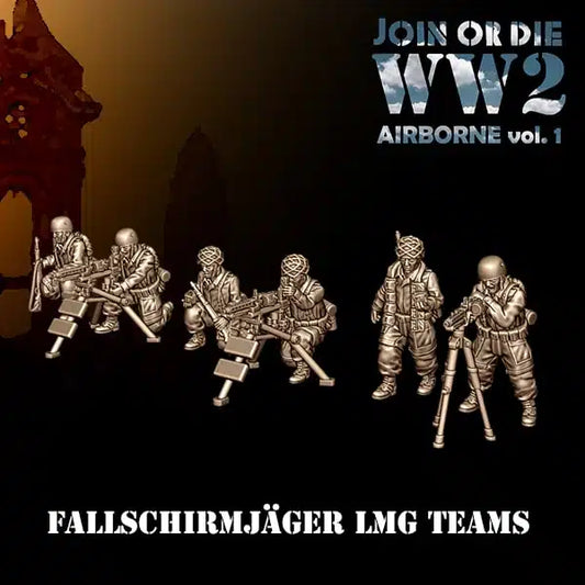 German Fallschirmjager LMG Teams by 3D Breed Miniatures
