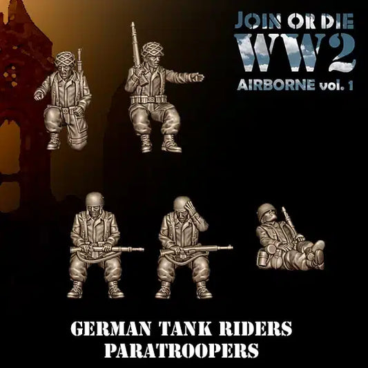 German Fallschirmjager paratroopers tank riders by 3D Breed Miniatures