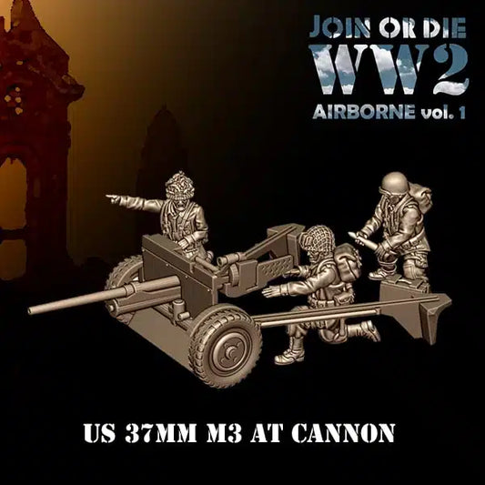 US Army Airborne 37mm M3 AT Cannon by 3D Breed Miniatures