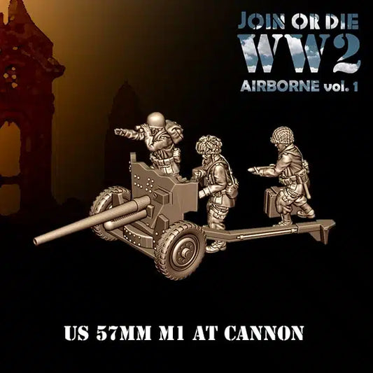 US Army Airborne 57mm M1 AT Cannon by 3D Breed Miniatures