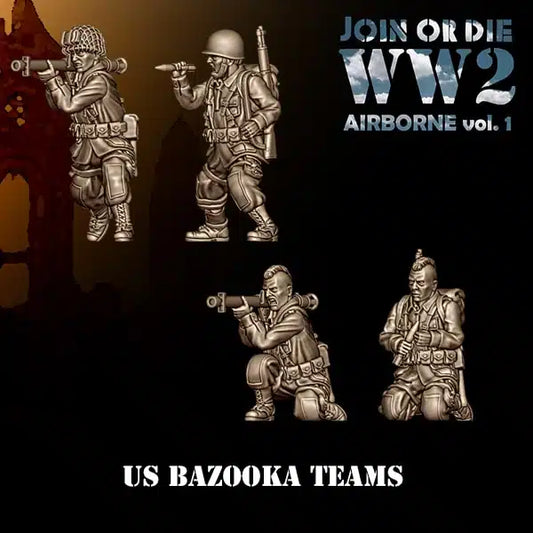 US Army Airborne Bazooka Teams by 3D Breed Miniatures