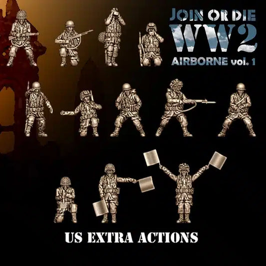 US Army Airborne Extra Actions by 3D Breed Miniatures