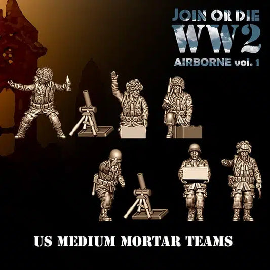 US Army Airborne Medium Mortar Teams by 3D Breed Miniatures