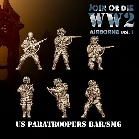 US Army Airborne SMG and BAR  by 3D Breed Miniatures