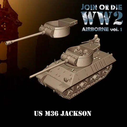 US Army Airborne M36 Jackson STL – 28mm Tank Destroyer by 3D Breed Miniatures