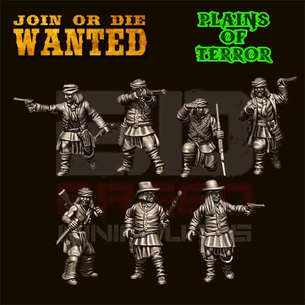 Apache Gang by 3d Breed Miniatures