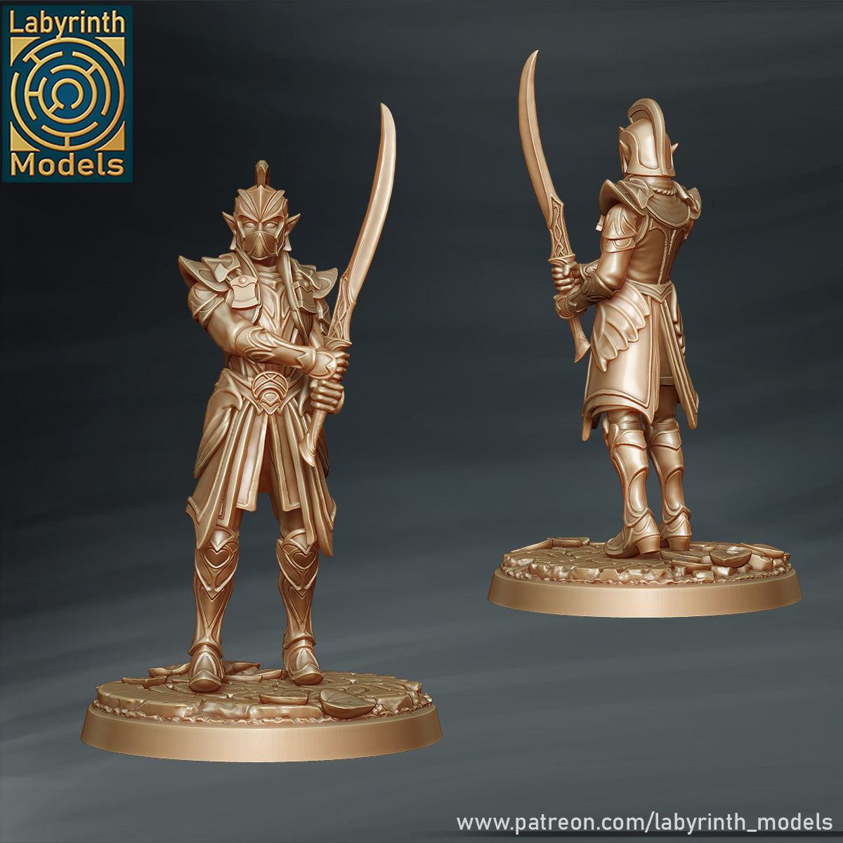 Radiant Elf Kings Knights by Labyrinth Models