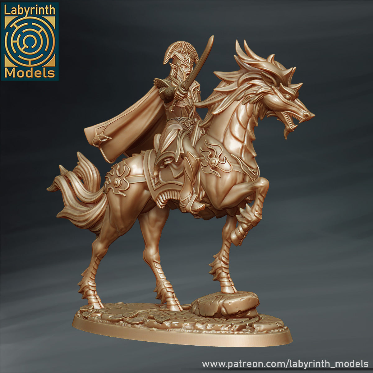 Radiant Elf Kirin with Rider by Labyrinth Models