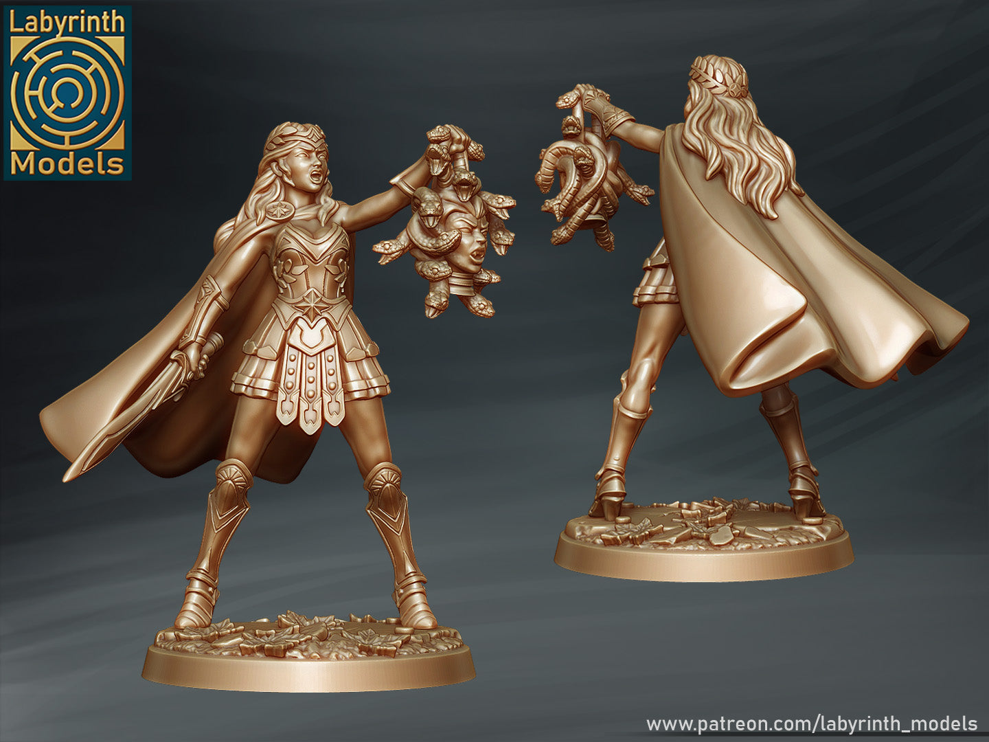 Andromeda with Medusa Head by Labyrinth Models