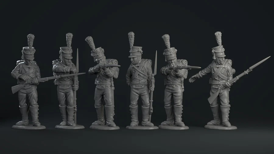 Württemberg Light Infantry Skirmishing by Piano Wargames