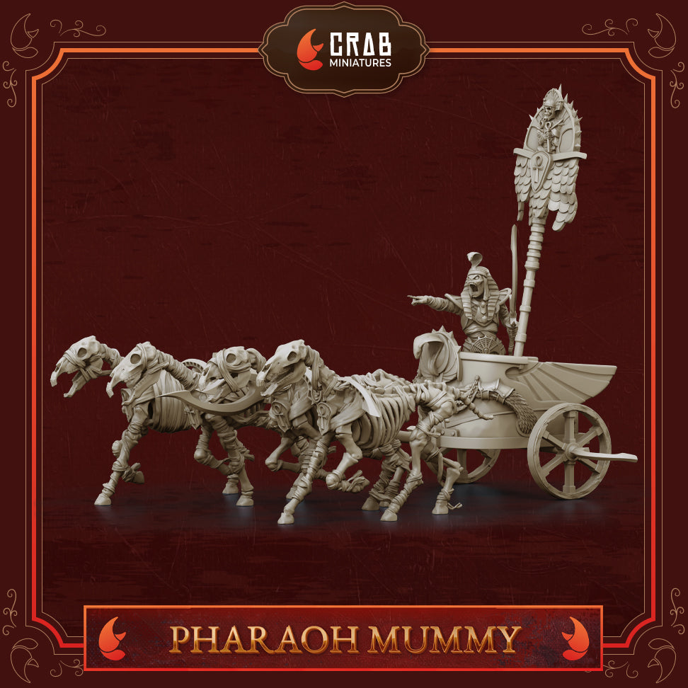 Mummy Pharaoh on Chariot by Crab Miniatures