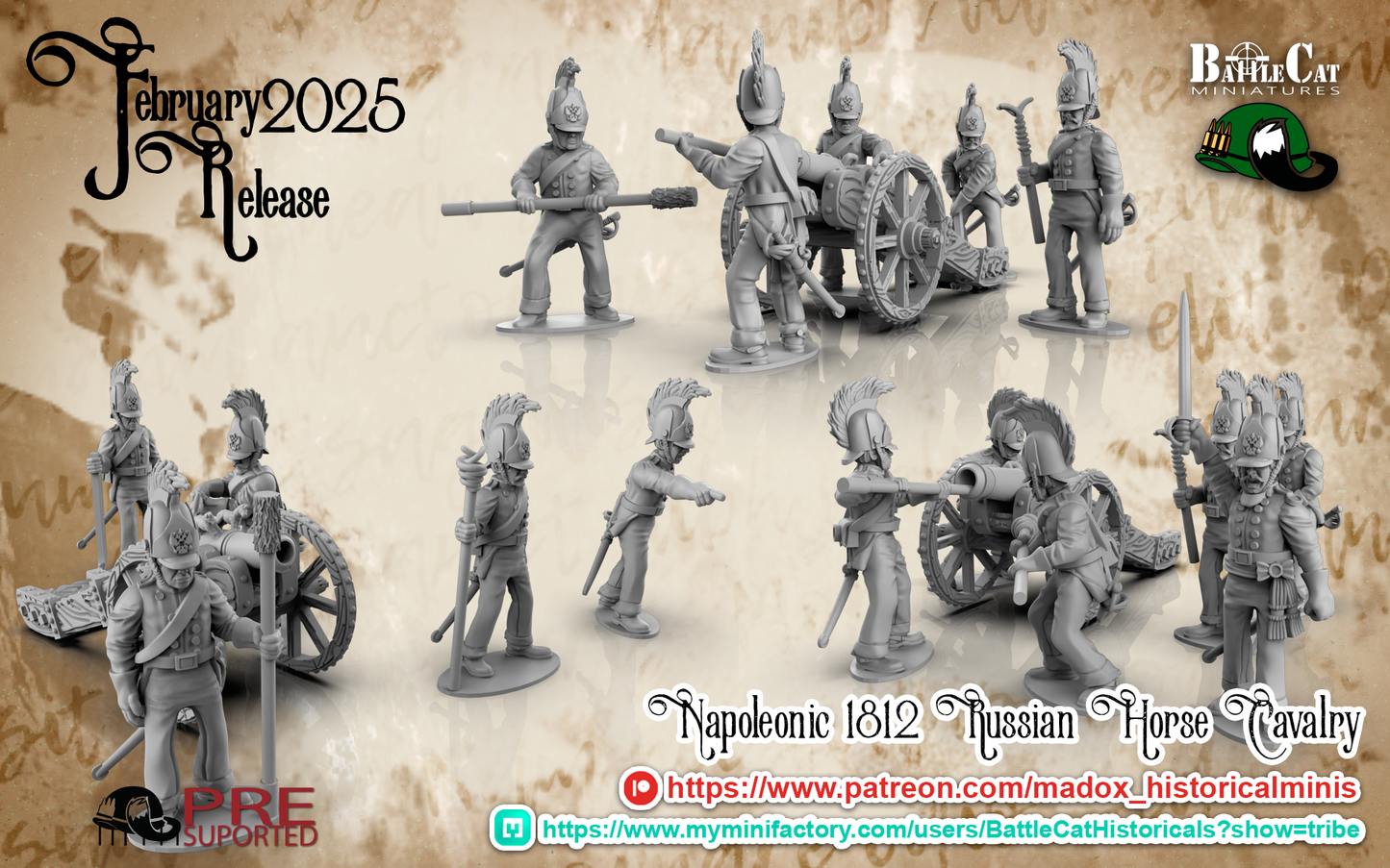 1812 Russian Horse Artillery by BattleCat Miniatures