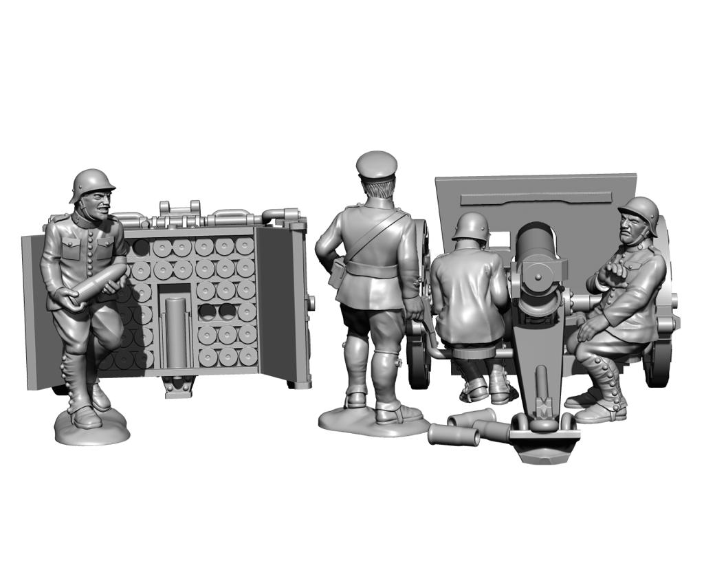 Rif War/SCW Spanish 75mm Schneider Gun by Baraka Wargames and Miniatures