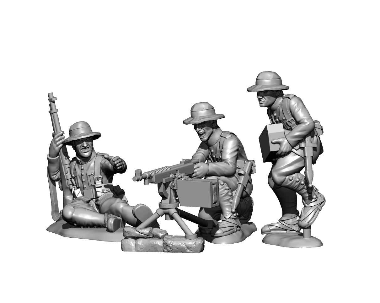 Rif War/SCW Spanish Colt M1895 MG Team by Baraka Wargames and Miniatures