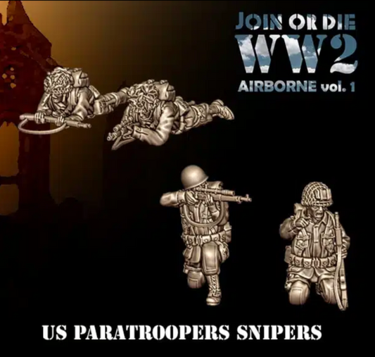 US Army Airborne G.I. Sniper Teams by 3D Breed Miniatures
