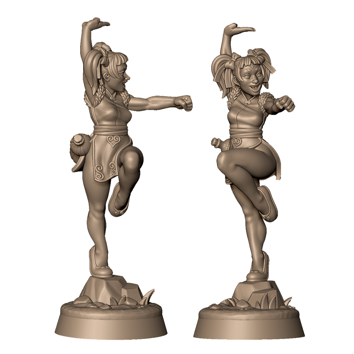 Drunken monkey kung fu sister by Menagerie Miniature