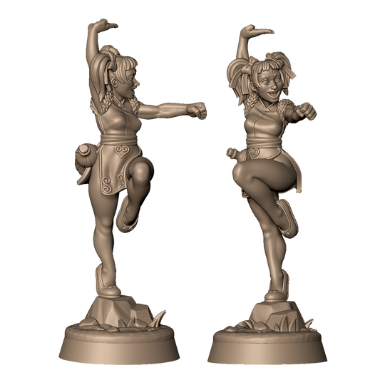 Drunken monkey kung fu sister by Menagerie Miniature