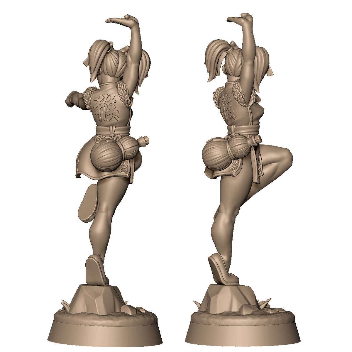 Drunken monkey kung fu sister by Menagerie Miniature