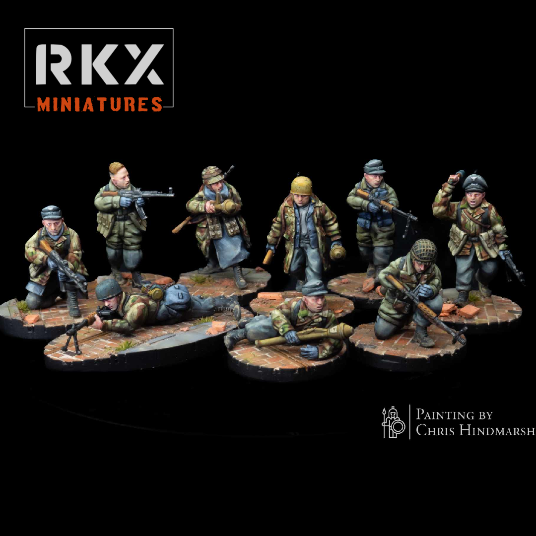 Late War German fallschirmjager MixedWeapons squad.