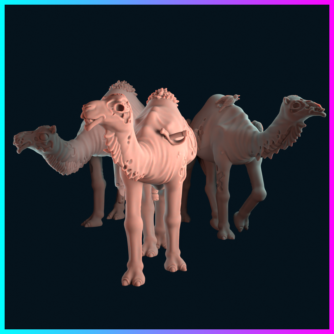 Napoleonic Dread Zombie Camels by koolkiwi Miniatures