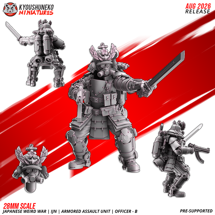 Armored assault Unit Officer B by Kyoushuneko Miniatures