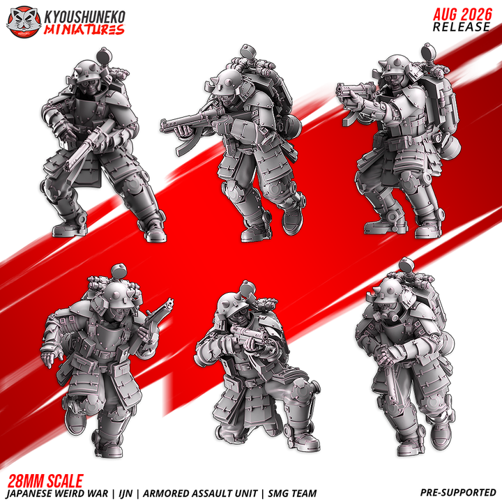 UN Armored assault unit SMG team by Kyoushuneko Miniatures