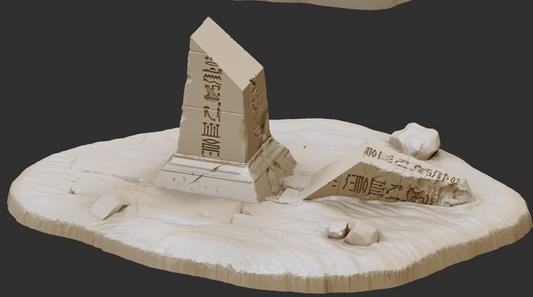 Small Destroyed Obelisk by Crab Miniatures
