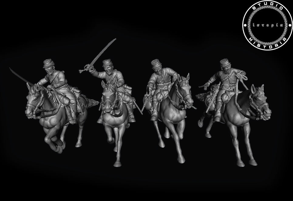 Union cavalry unit with sabers (part I).