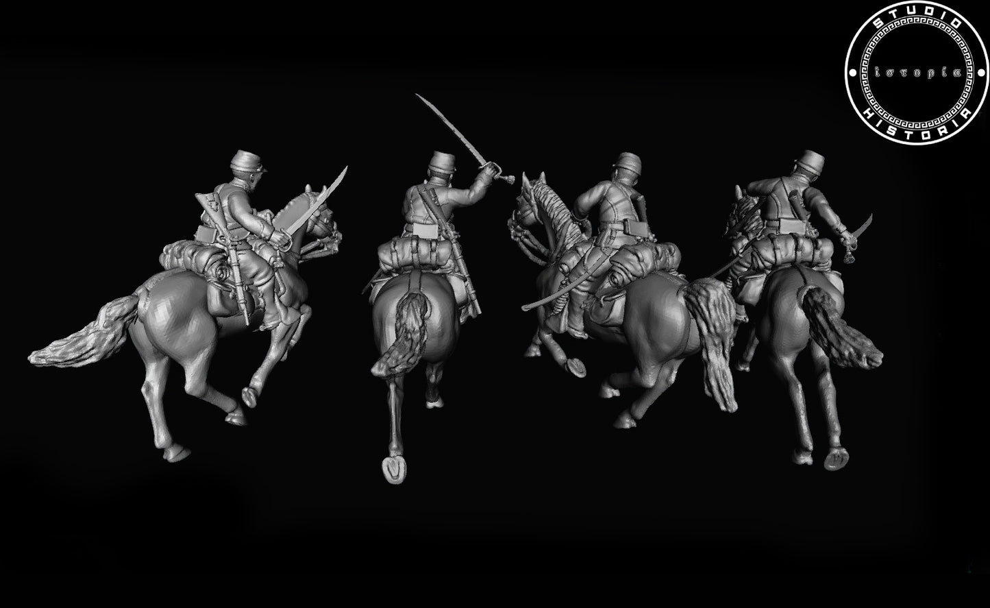 Union cavalry unit with sabers (part I).