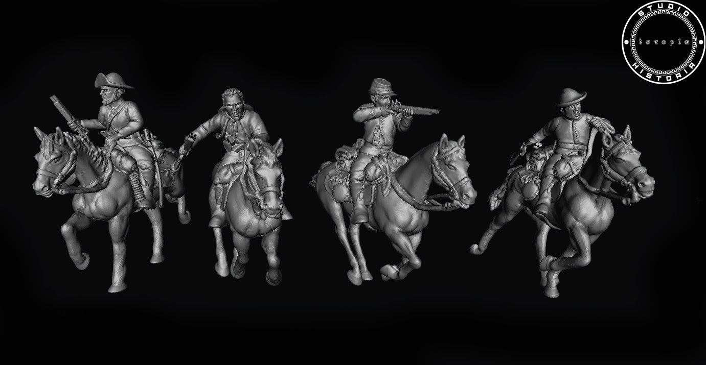 Confederate cavalry unit with shotguns