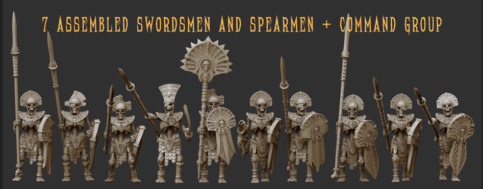 Skeleton Spearmen by Crab Miniatures