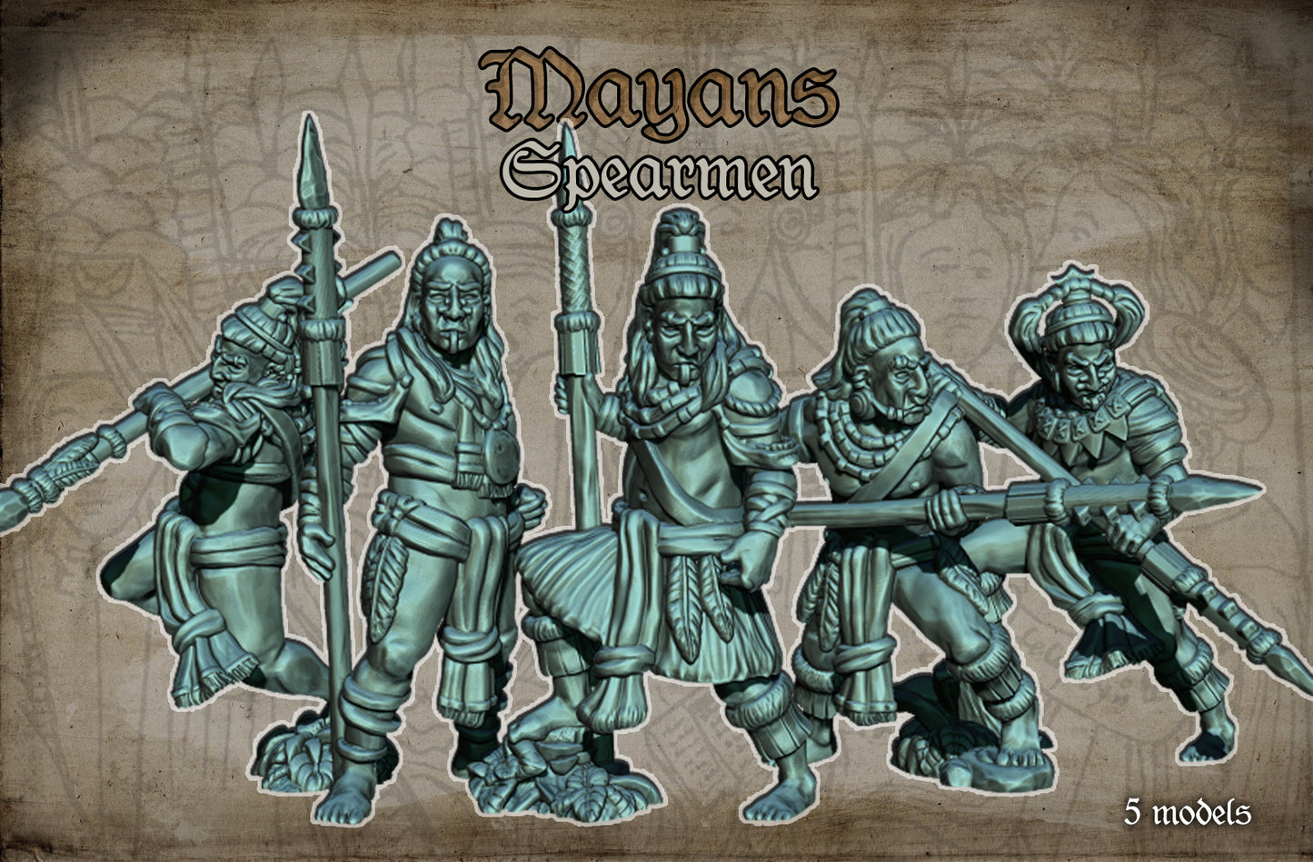Mayan Spearmen by Red Copper Miniatures