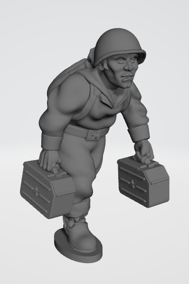 Soviet Naval DsHK Heavy MG Team by Flank March Miniatures