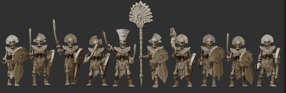 Skeleton Swordsmen by Crab Miniatures