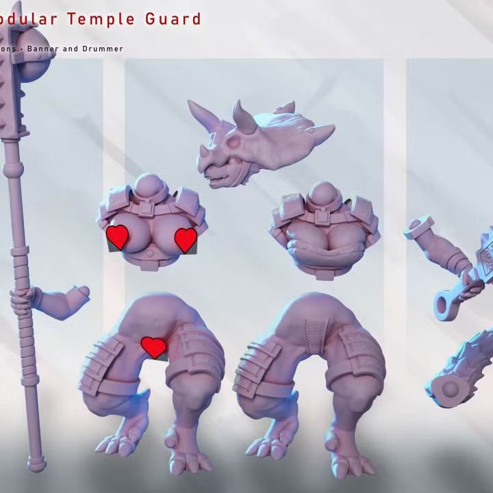 Lizard Woman - Modular Temple Guard by Gaz Minis