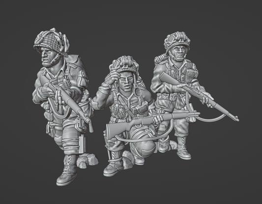 US Army Airborne Rifle Team 3 Firing by Colonel Muller