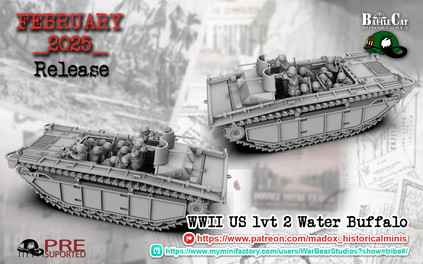 WWII US LTV2 Water Buffalo by BattleCat Miniatures