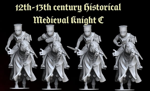 12th-13th century Historical Medieval Knight C (close helmet) by Styriwar