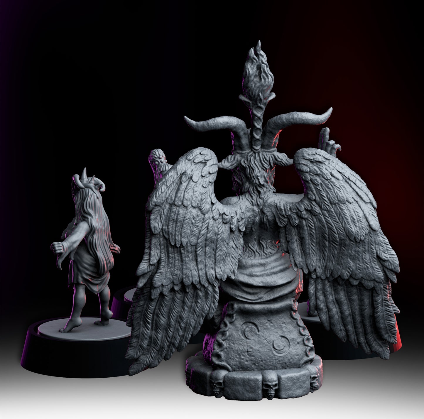 Baphomet and Cultists by DDF Miniatures and Models