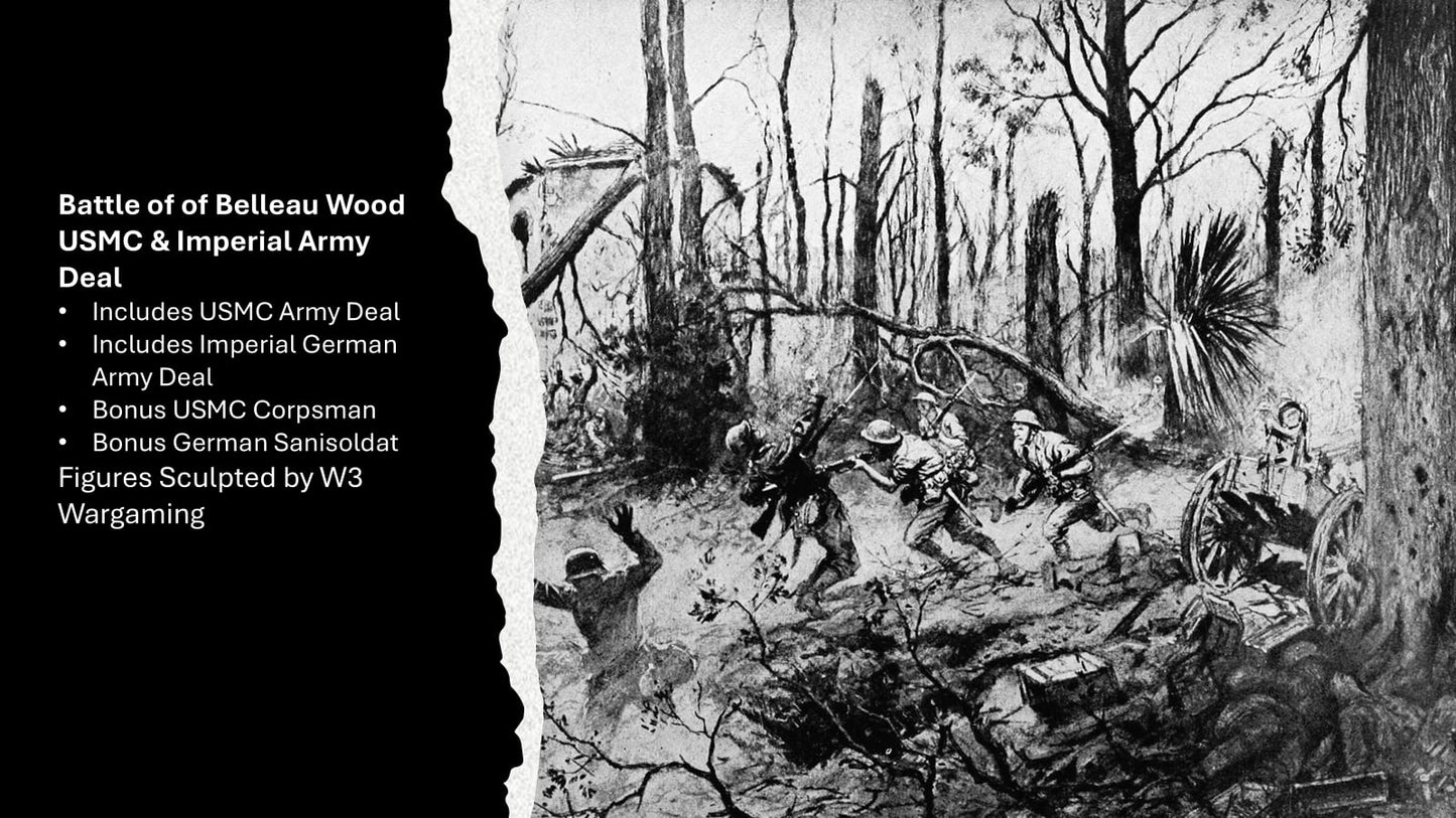Great War Battle of Belleau Wood Bundle (USMC vs German) by W3 Wargaming