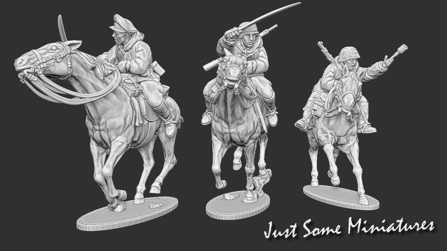 Late War German Cavalry Charging by Just Some Miniatures.