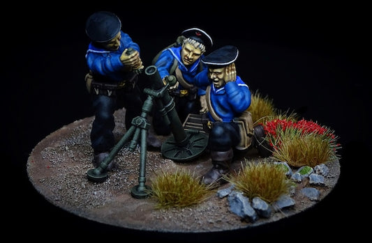 Soviet Naval 82mm Mortar Team by Flank March Miniatures
