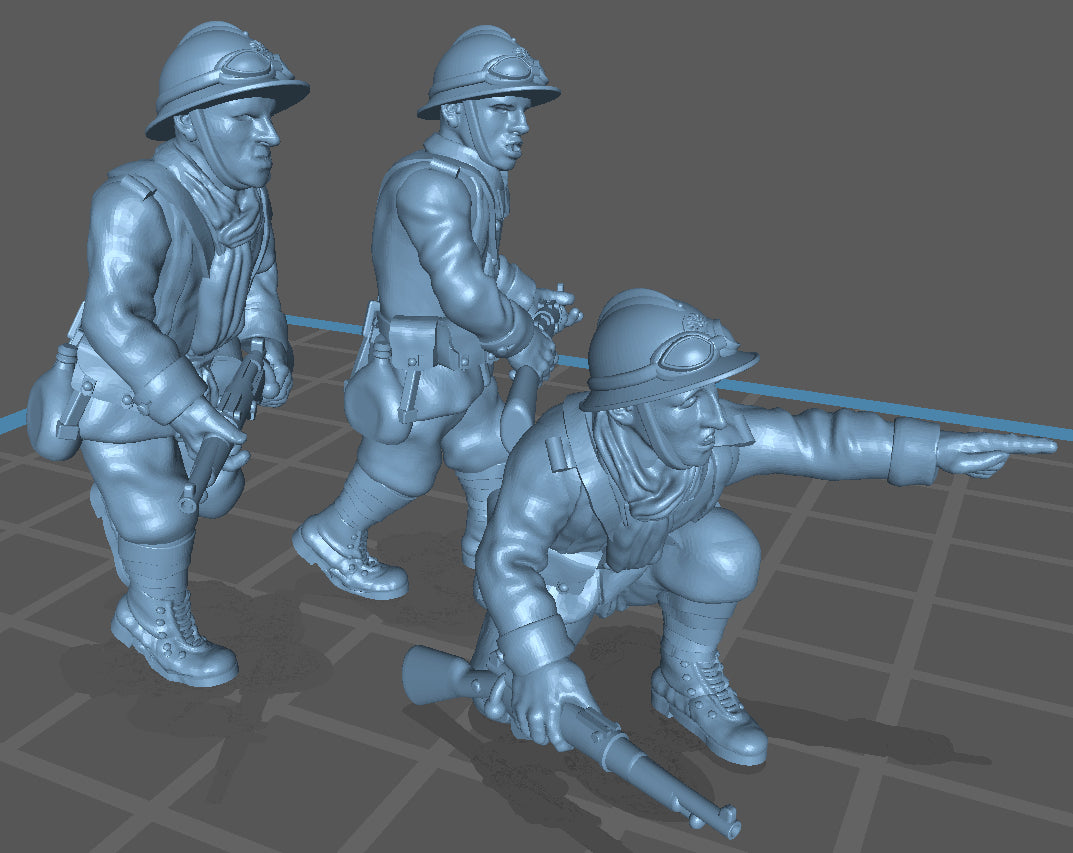 WW2 1940 French Dismounted Reconnaissance Motorcycle Fusilier Platoon Deal by Colonel Muller