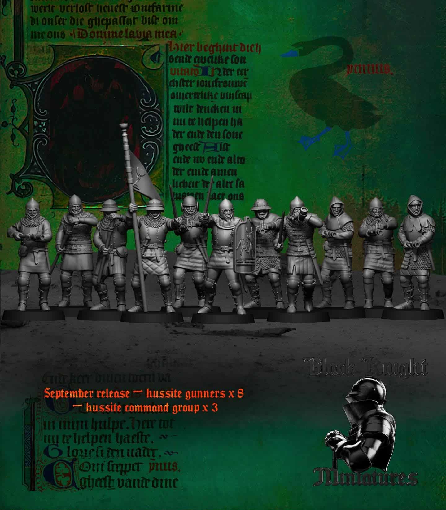 Hussite gunners monopose by Black Knight Miniatures
