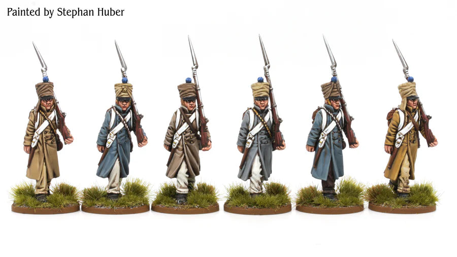 French Fusiliers in Greatcoats (1807-1814) by Piano Wargames
