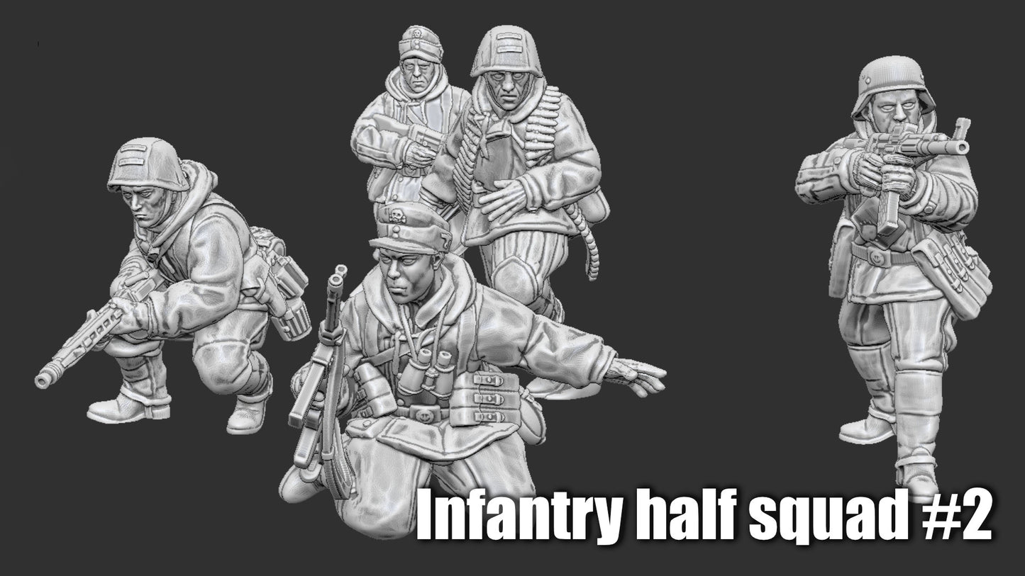 Late War German Cavalry Squad Dismounted by Just Some Miniatures