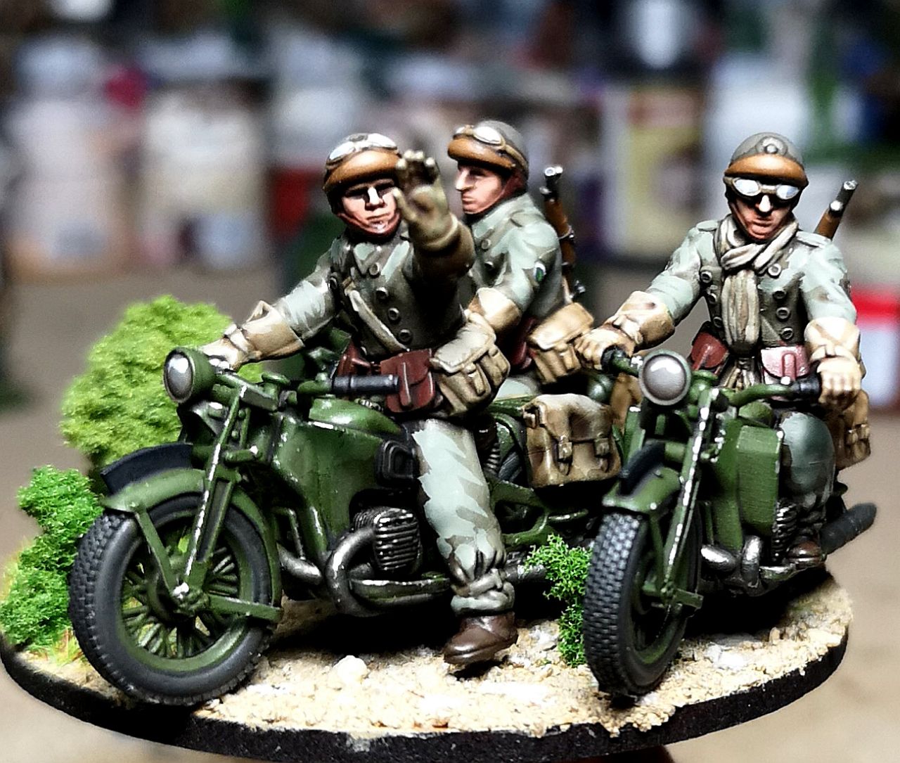 WW2 1940 French Mounted Reconnaissance Motorcycle Fusilier Group Deal by Colonel Muller