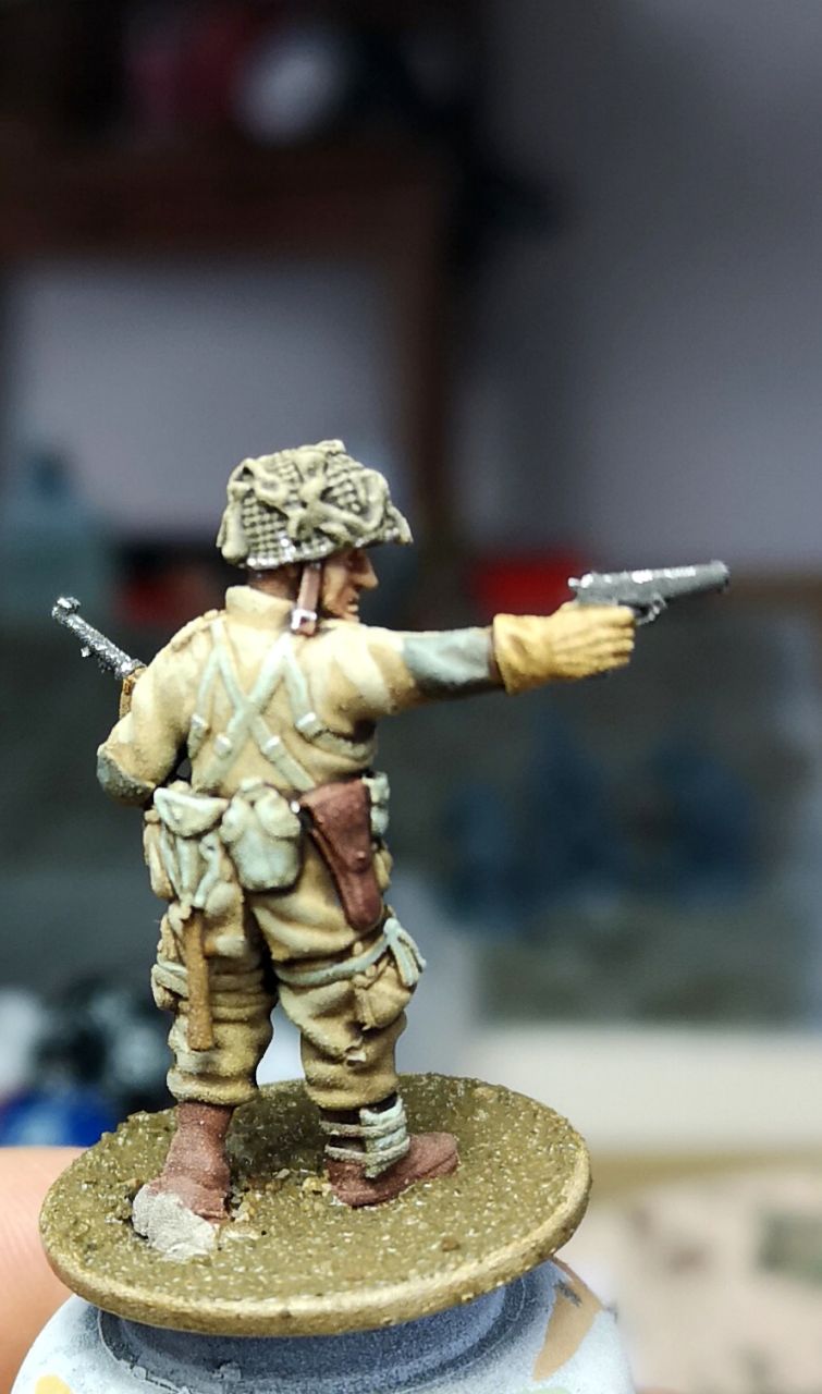 US Army Airborne Officer with Carbine and Pistol by Colonel Muller