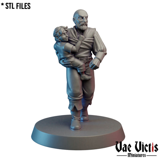 Dad with Kid by Vae Victis Miniatures